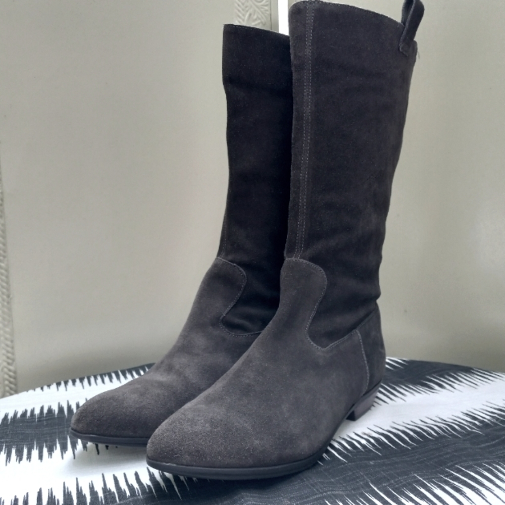Schutz Gray Suede Boots